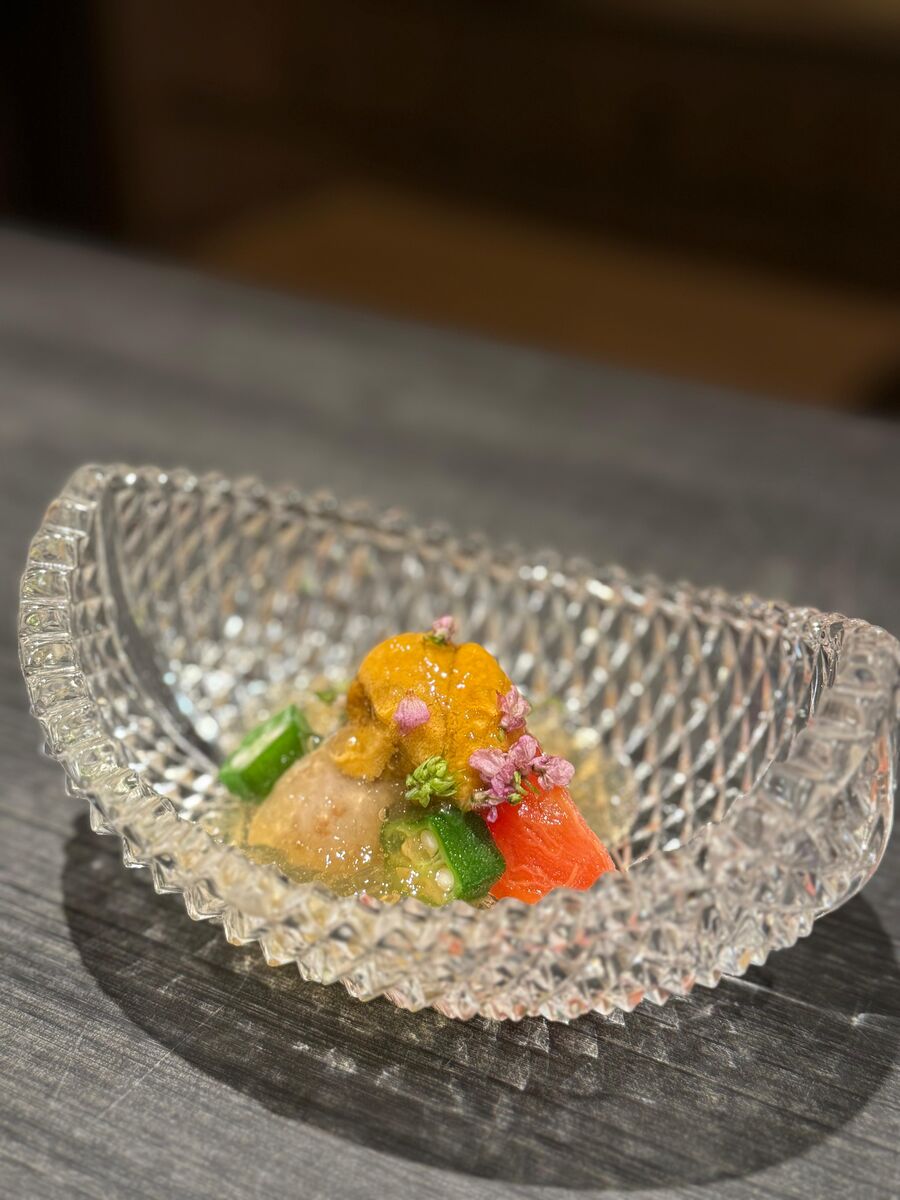 Chilled seasonal vegetables